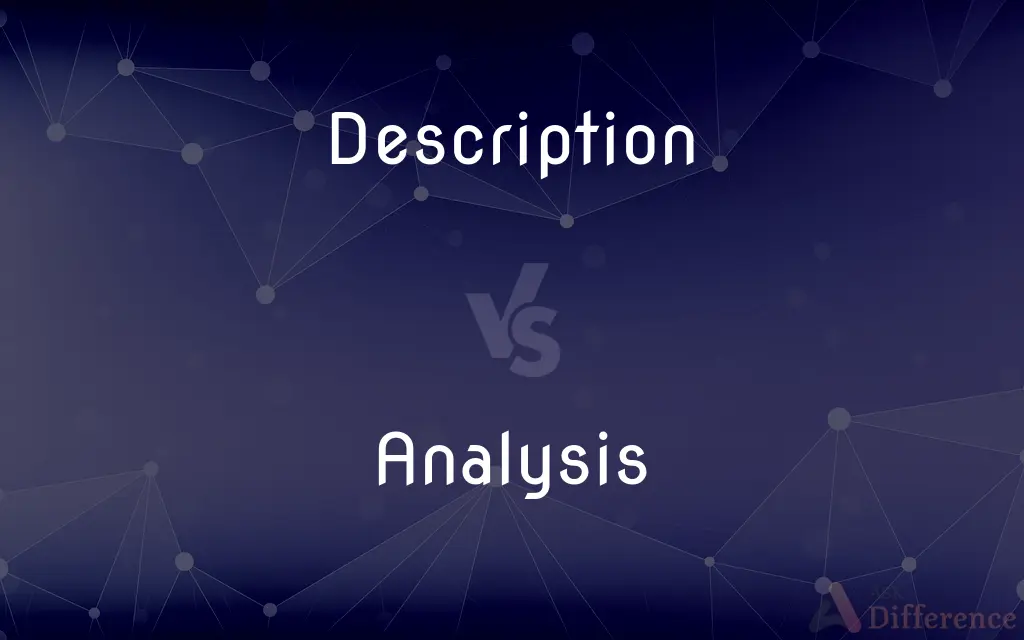 Description vs. Analysis — What's the Difference?