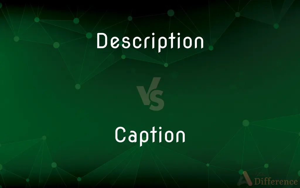 Description vs. Caption — What's the Difference?