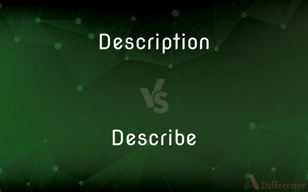 Description vs. Describe — What's the Difference?