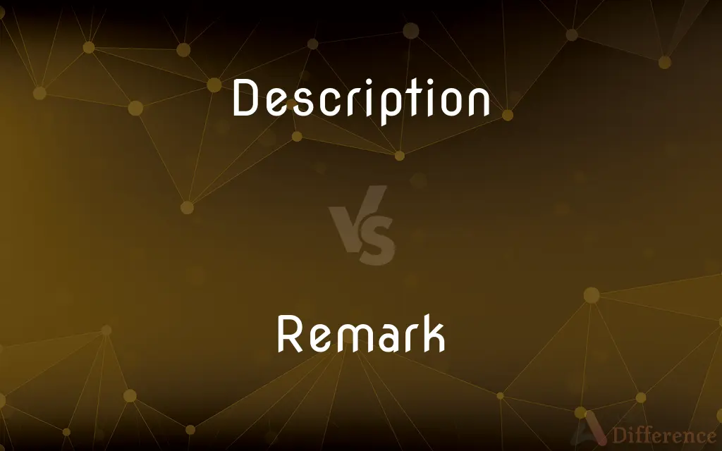 Description vs. Remark — What's the Difference?