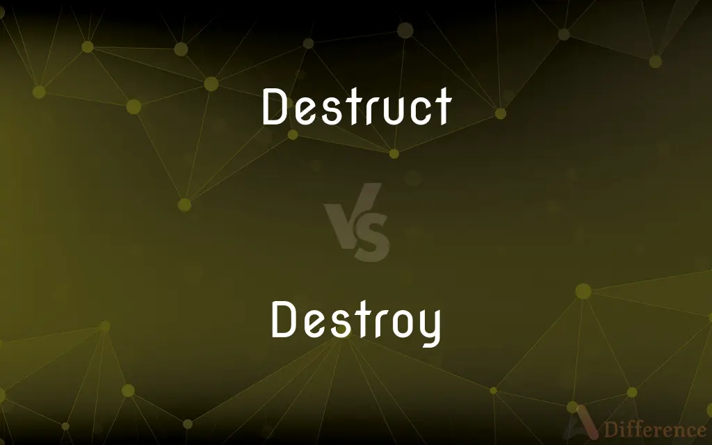 Destruct vs. Destroy — What's the Difference?