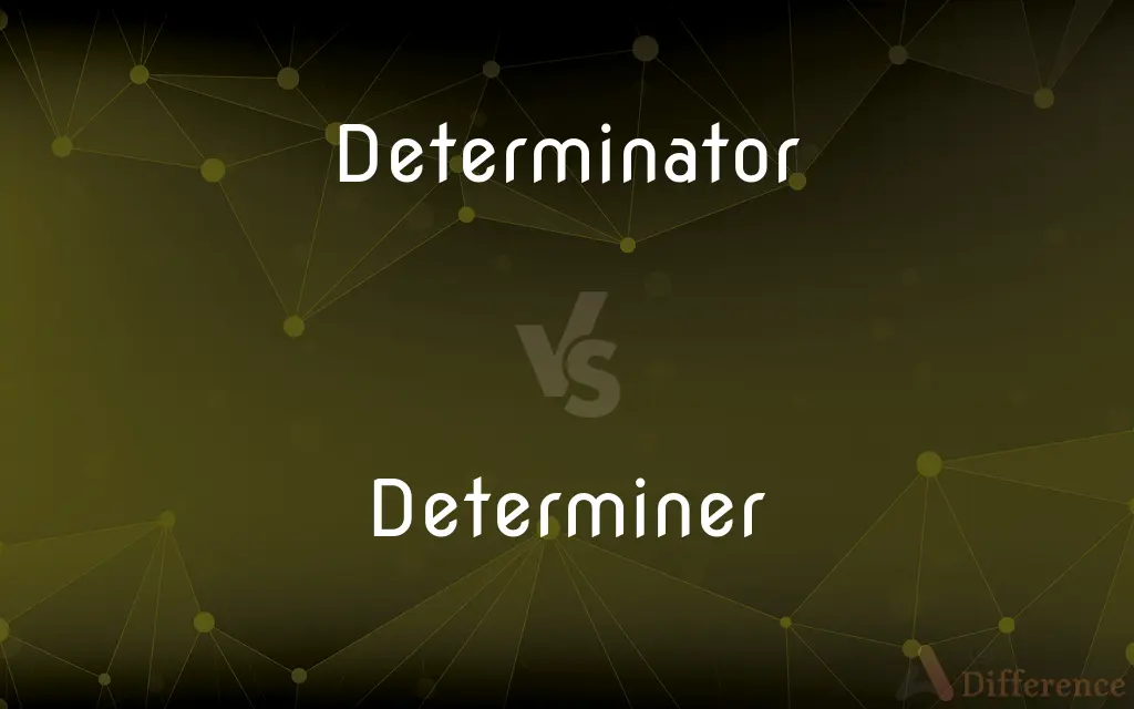 Determinator vs. Determiner — What's the Difference?