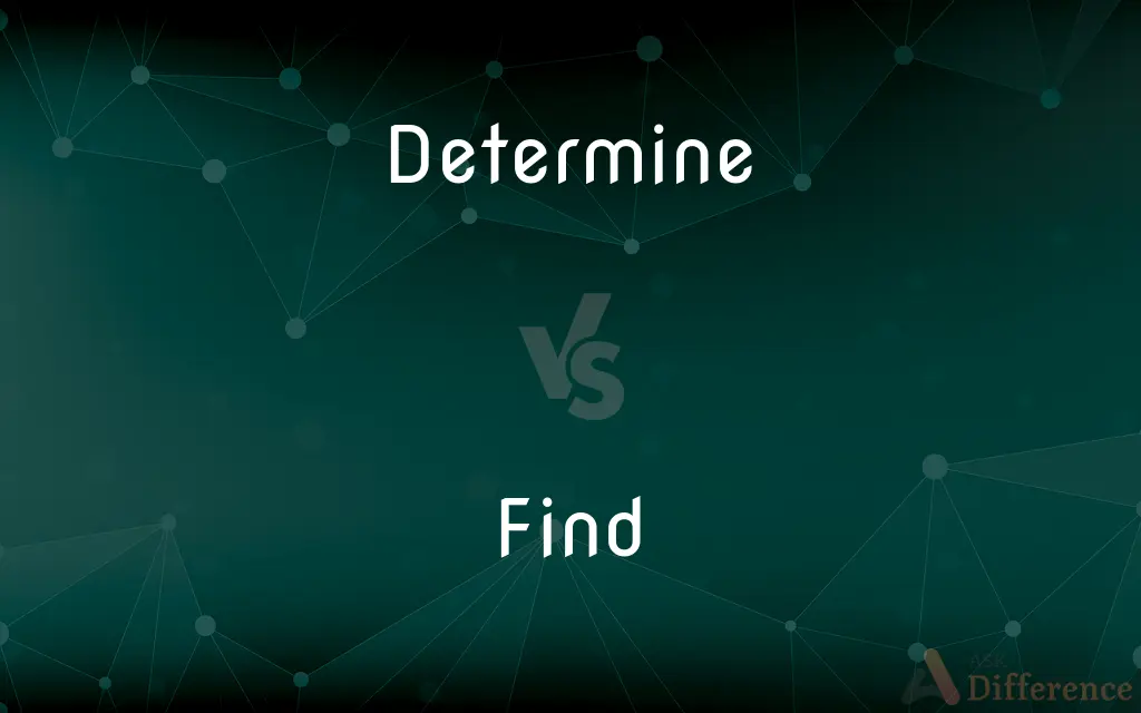 Determine vs. Find — What's the Difference?