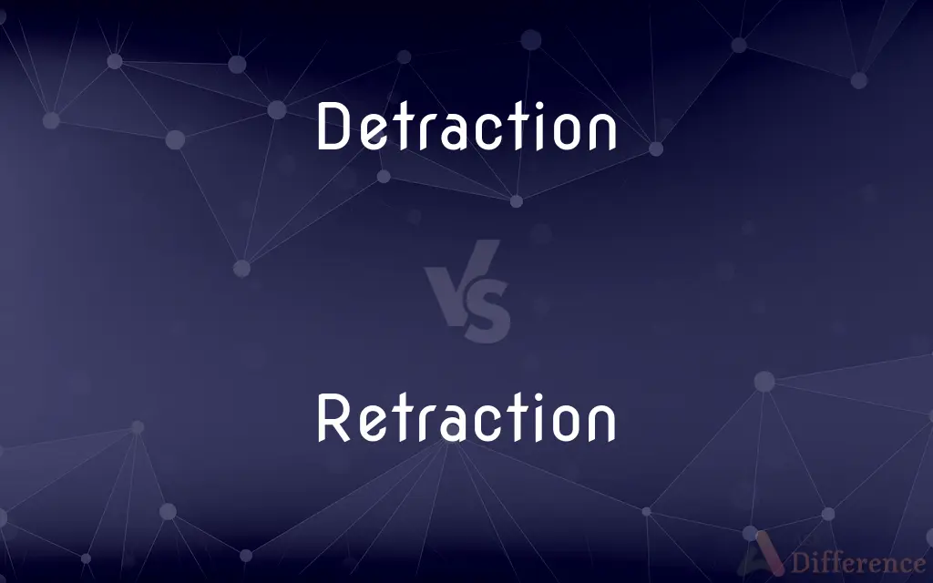 Detraction vs. Retraction — What's the Difference?