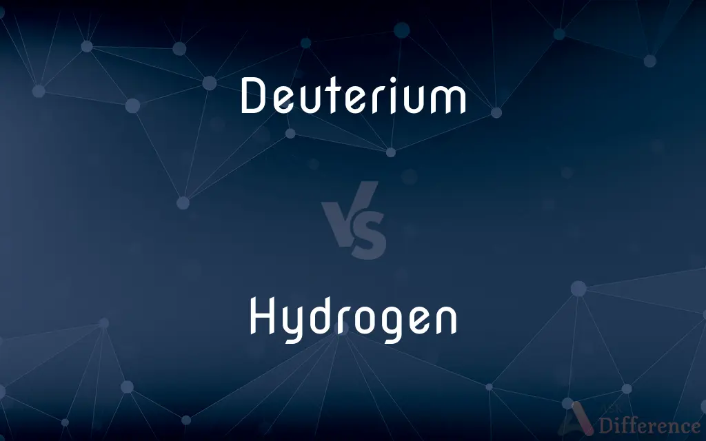 Deuterium vs. Hydrogen — What's the Difference?