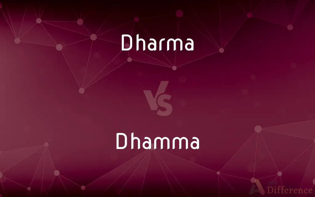Dharma vs. Dhamma — What's the Difference?
