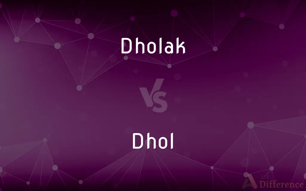 Dholak vs. Dhol — What's the Difference?