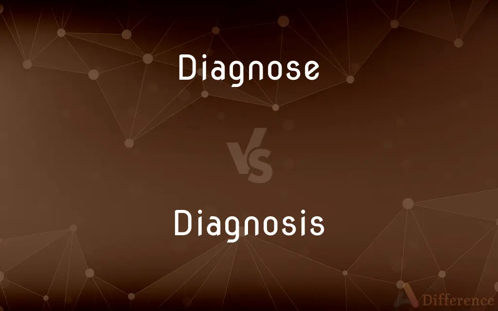 Diagnose vs. Diagnosis — What's the Difference?