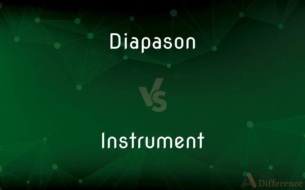 Diapason vs. Instrument — What's the Difference?