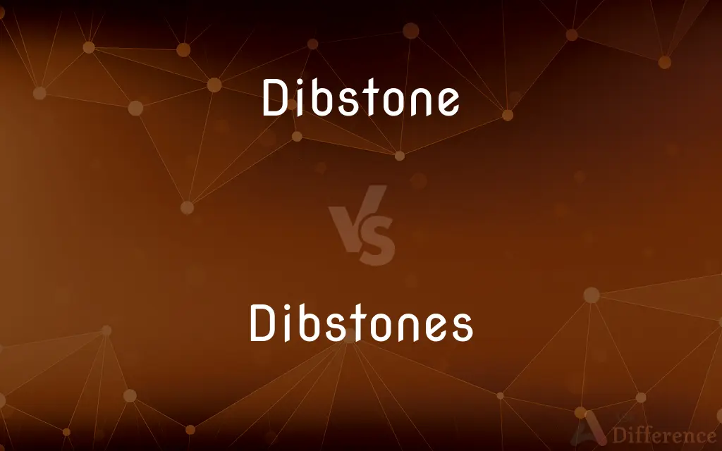 Dibstone vs. Dibstones — What's the Difference?