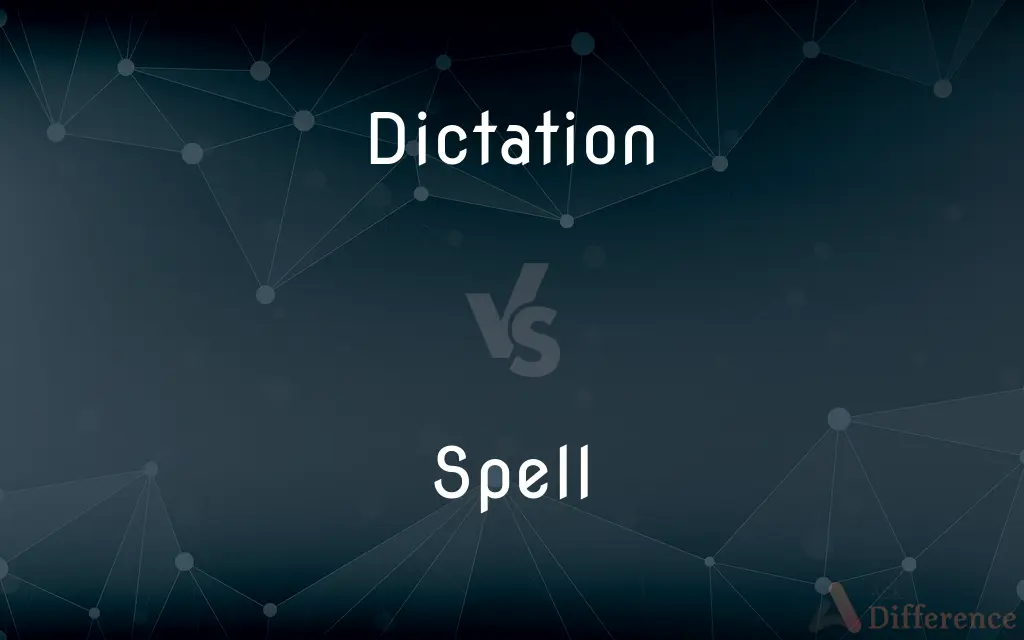 Dictation vs. Spell — What's the Difference?