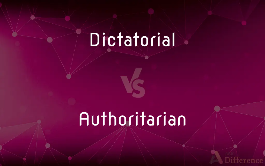Dictatorial vs. Authoritarian — What's the Difference?