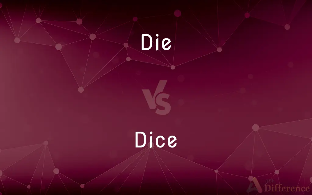 Die vs. Dice — What's the Difference?