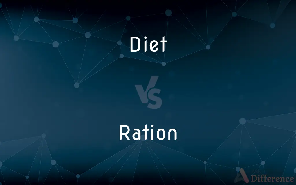 Diet vs. Ration — What's the Difference?