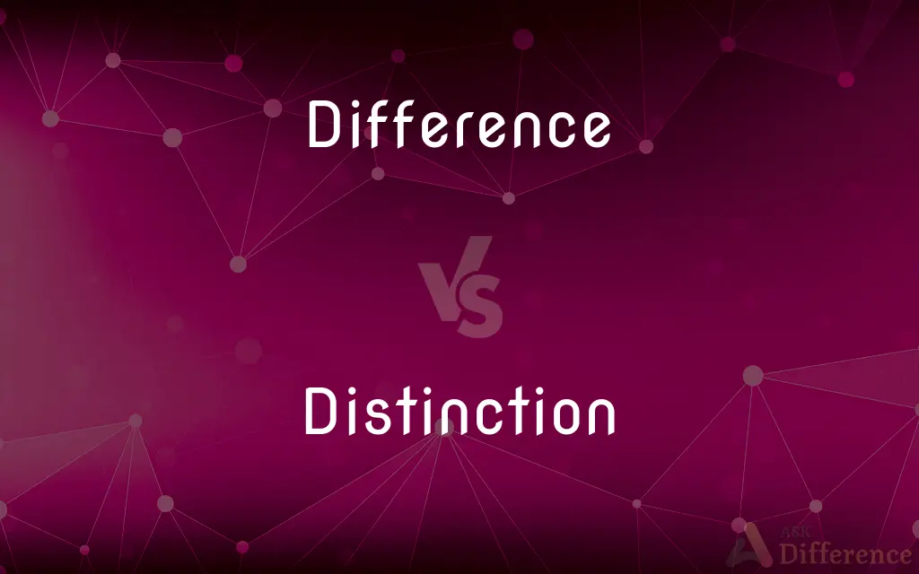 Difference vs. Distinction — What's the Difference?