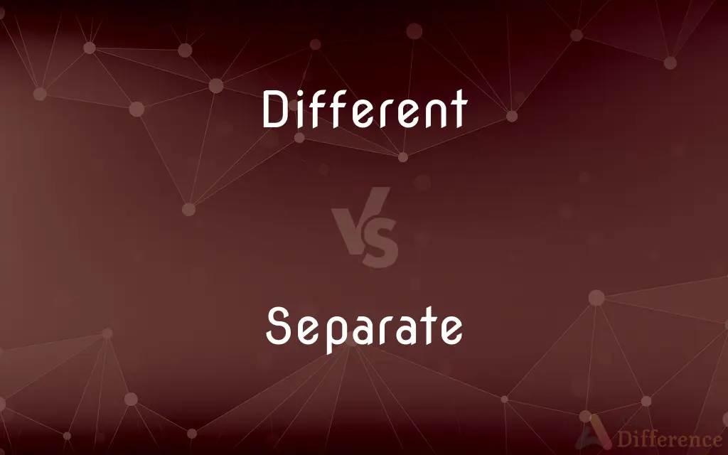 Different vs. Separate — What's the Difference?