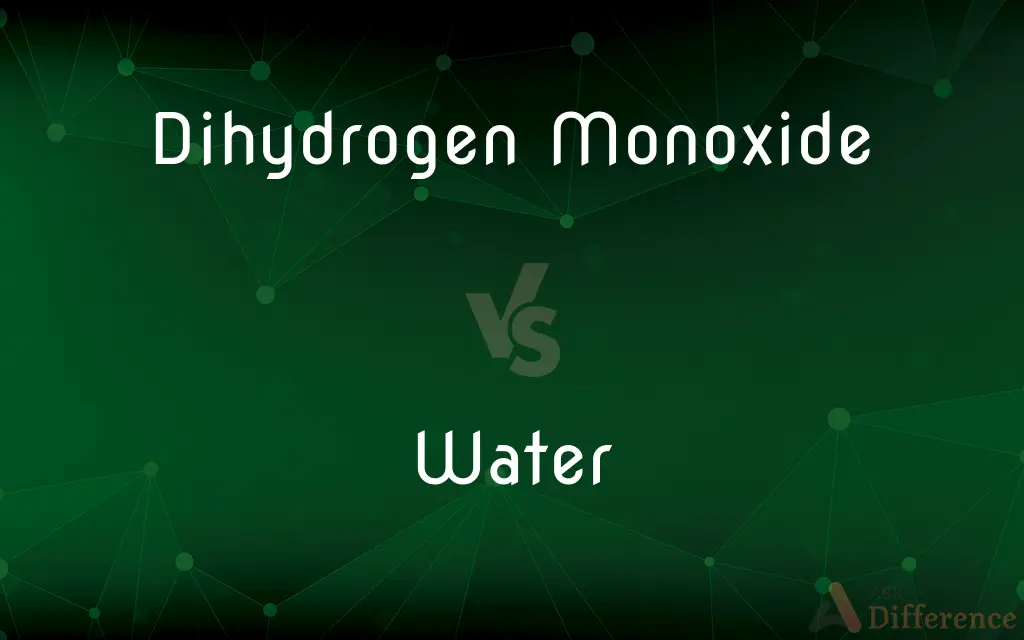 Dihydrogen Monoxide vs. Water — What's the Difference?