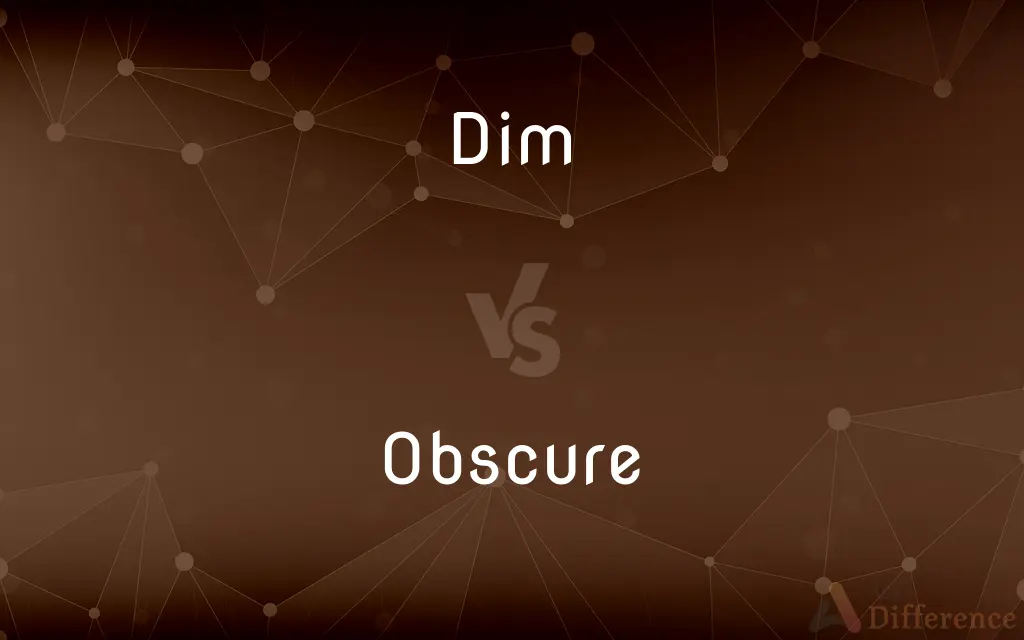 Dim vs. Obscure — What's the Difference?