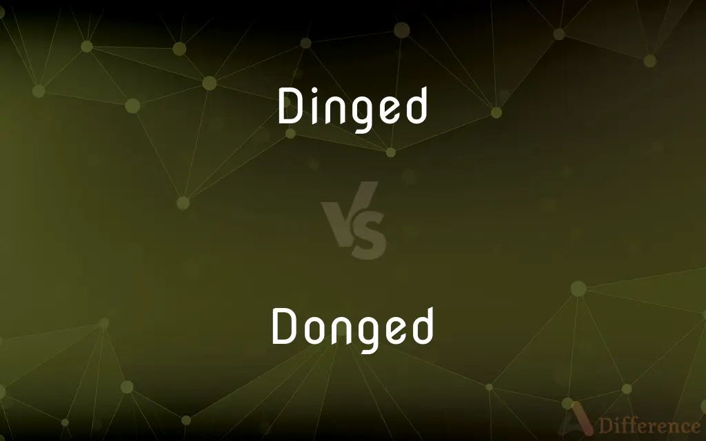 Dinged vs. Donged — What's the Difference?