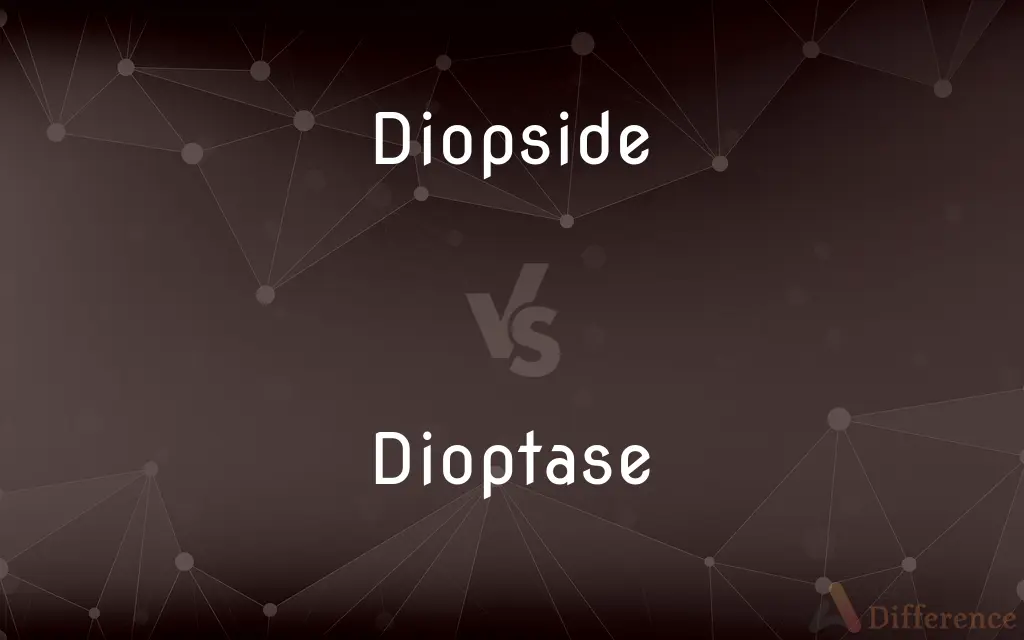Diopside vs. Dioptase — What's the Difference?