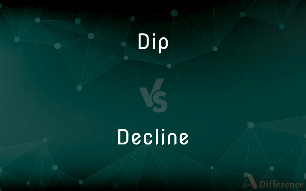 Dip vs. Decline — What's the Difference?