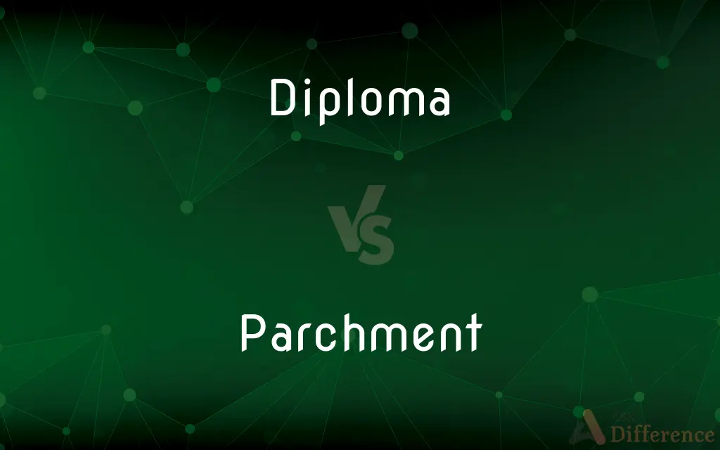 Diploma vs. Parchment — What's the Difference?