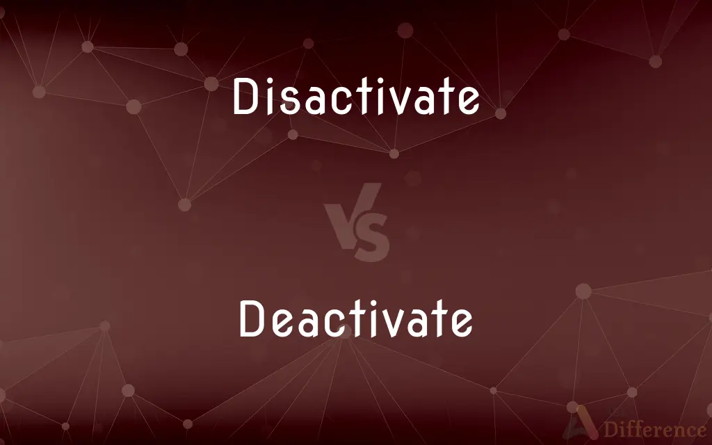Disactivate vs. Deactivate — Which is Correct Spelling?