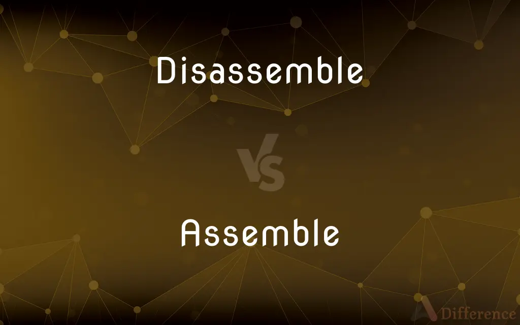 Disassemble vs. Assemble — What's the Difference?