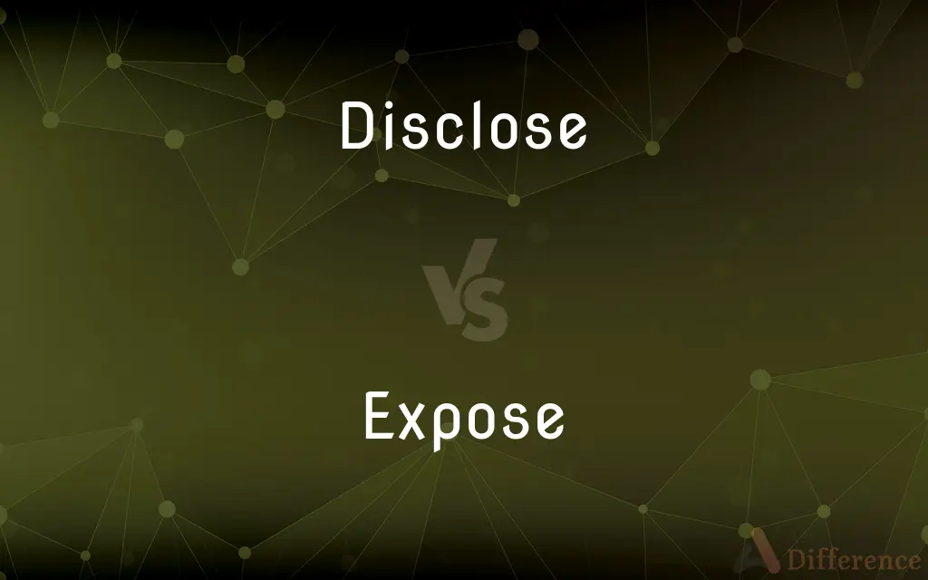 Disclose vs. Expose — What's the Difference?