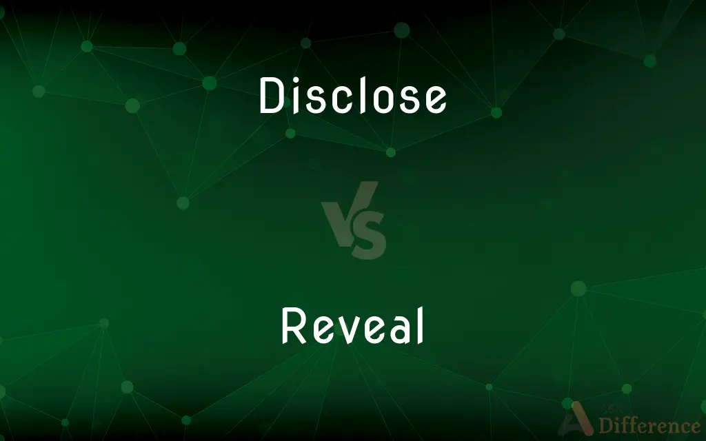 Disclose vs. Reveal — What's the Difference?