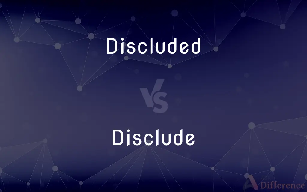 Discluded vs. Disclude — What's the Difference?