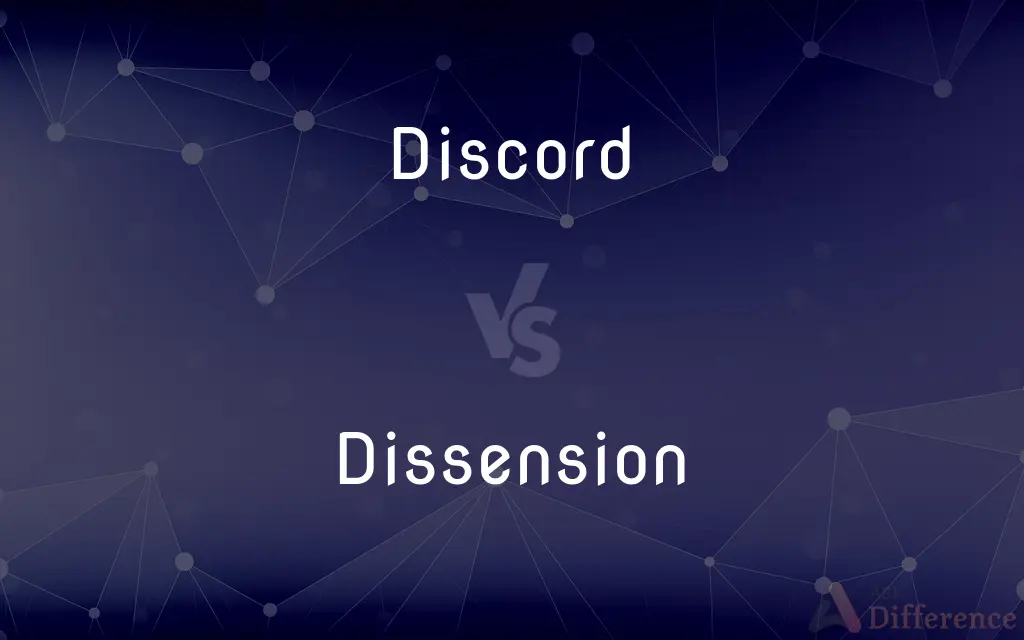 Discord vs. Dissension — What's the Difference?