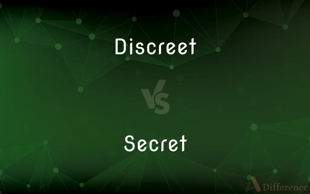 Discreet vs. Secret — What's the Difference?