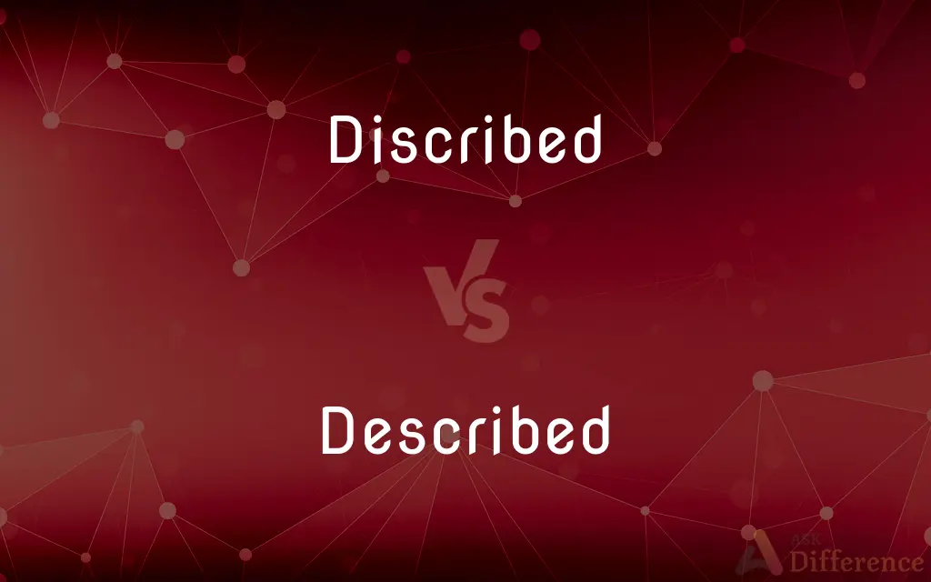 Discribed vs. Described — Which is Correct Spelling?