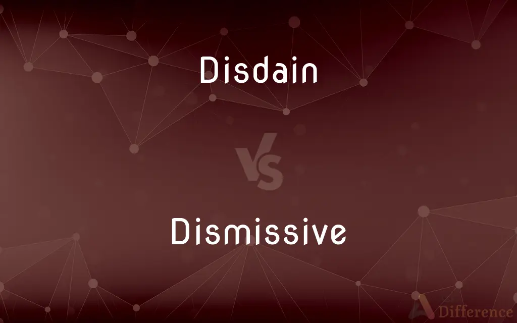 Disdain vs. Dismissive — What's the Difference?