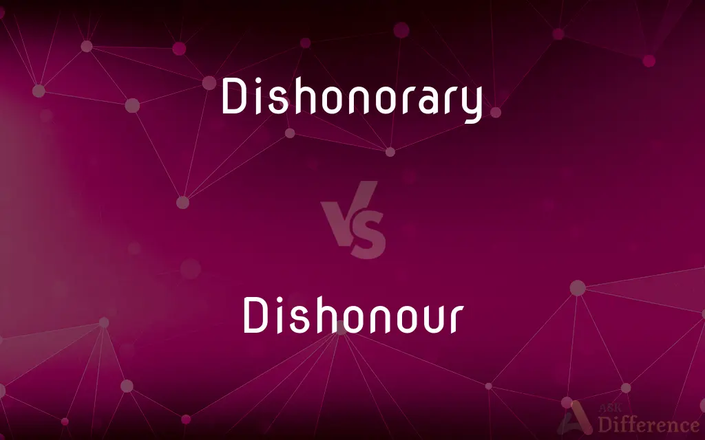 Dishonorary vs. Dishonour — What's the Difference?