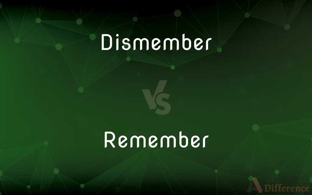 Dismember vs. Remember — What's the Difference?