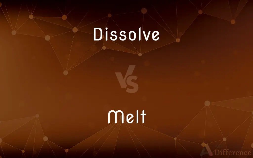 Dissolve vs. Melt — What's the Difference?