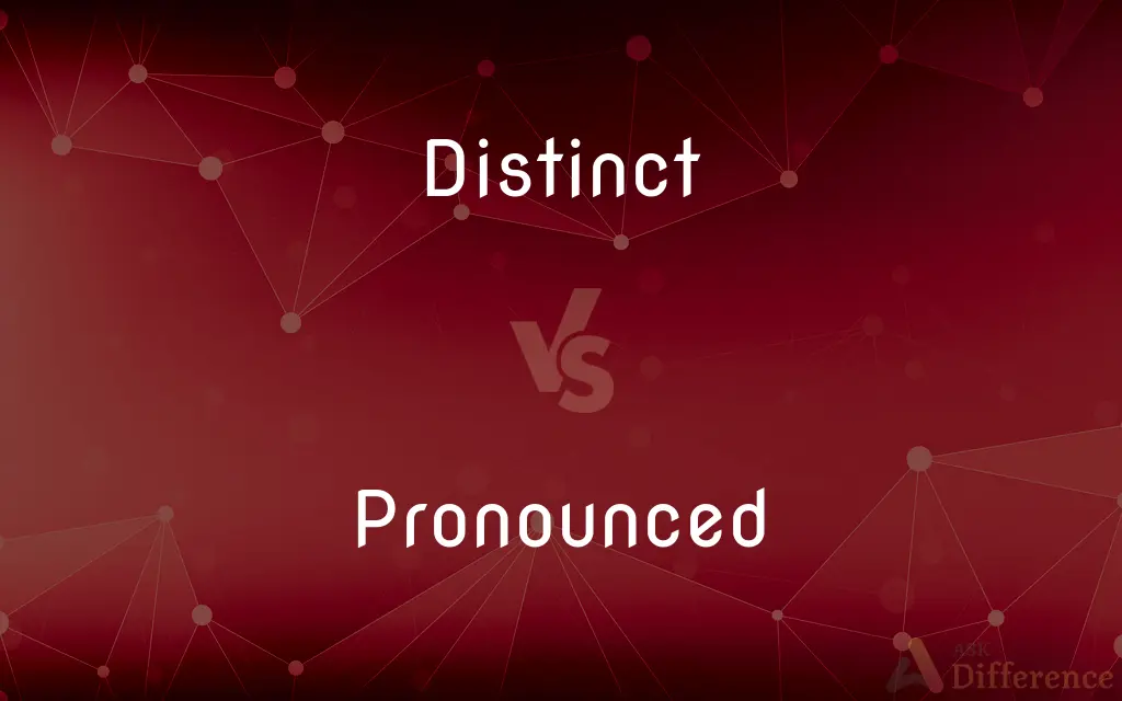 Distinct vs. Pronounced — What's the Difference?
