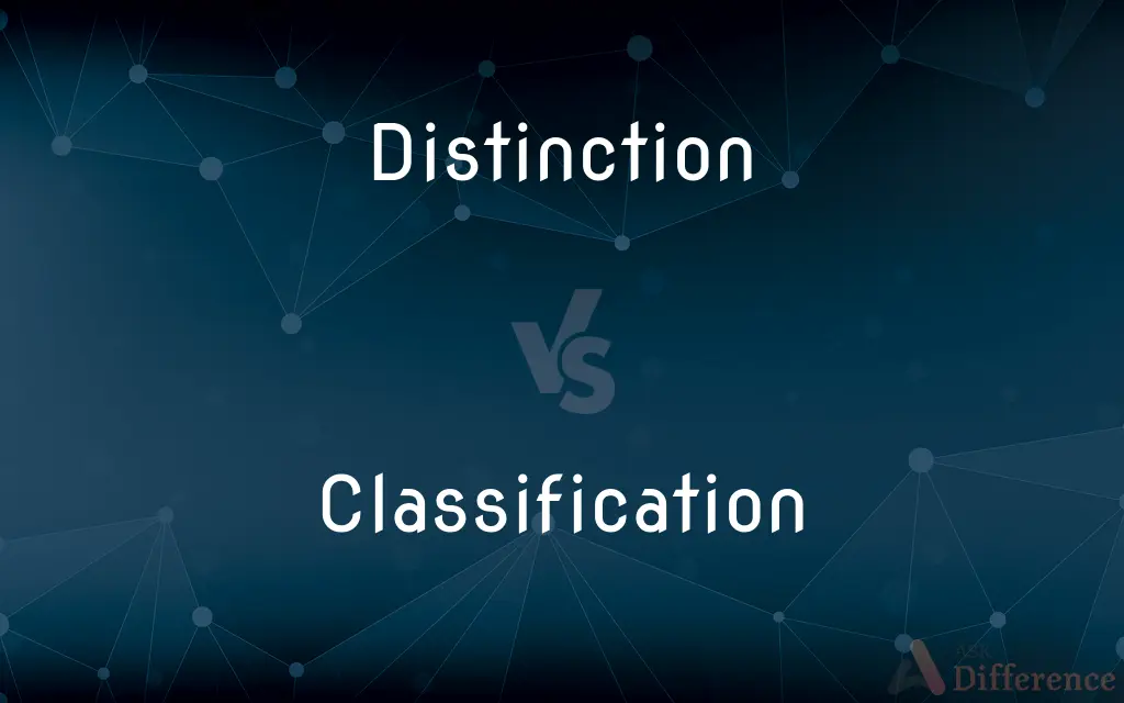 Distinction vs. Classification — What's the Difference?
