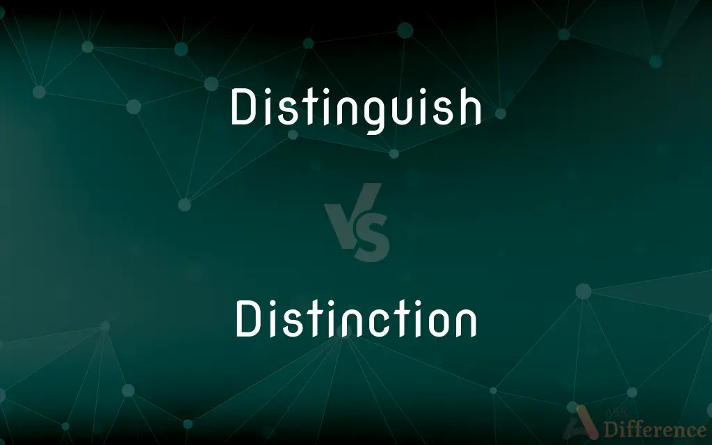 Distinguish vs. Distinction