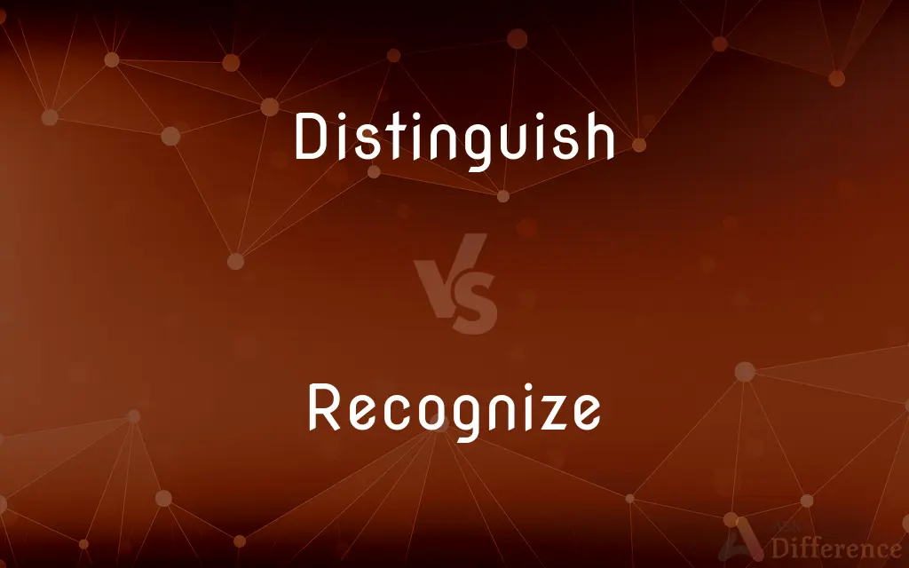 Distinguish vs. Recognize — What's the Difference?