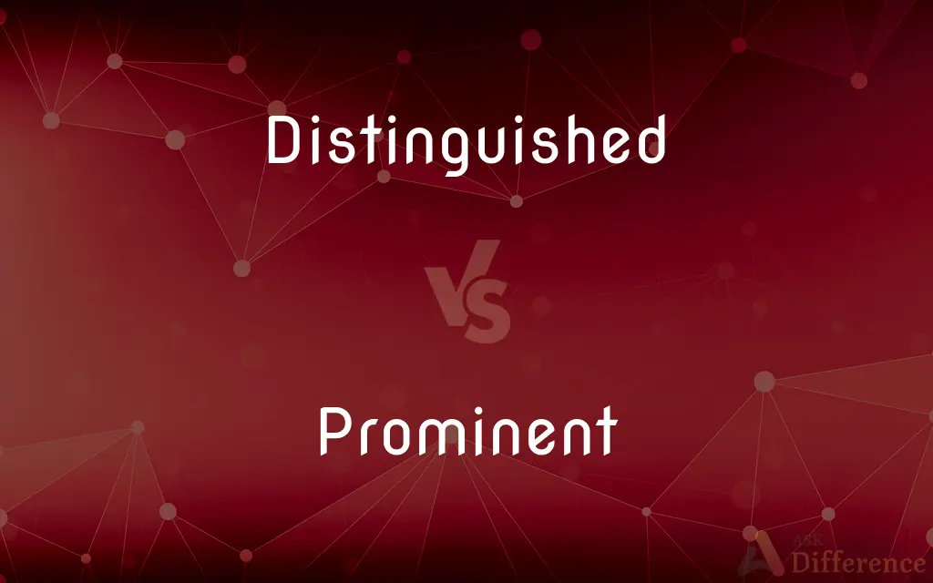 Distinguished vs. Prominent — What's the Difference?