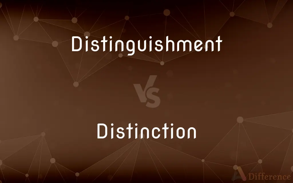 Distinguishment vs. Distinction — What's the Difference?