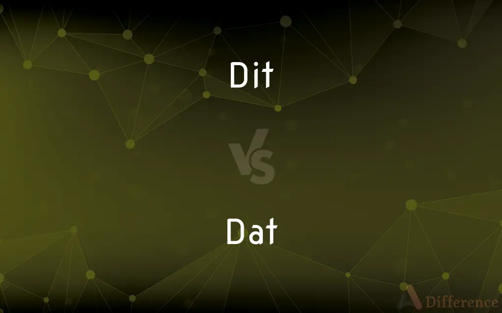 Dit vs. Dat — What's the Difference?