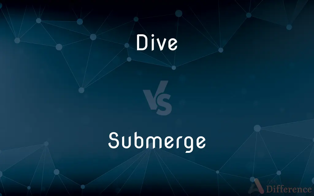 Dive vs. Submerge — What's the Difference?