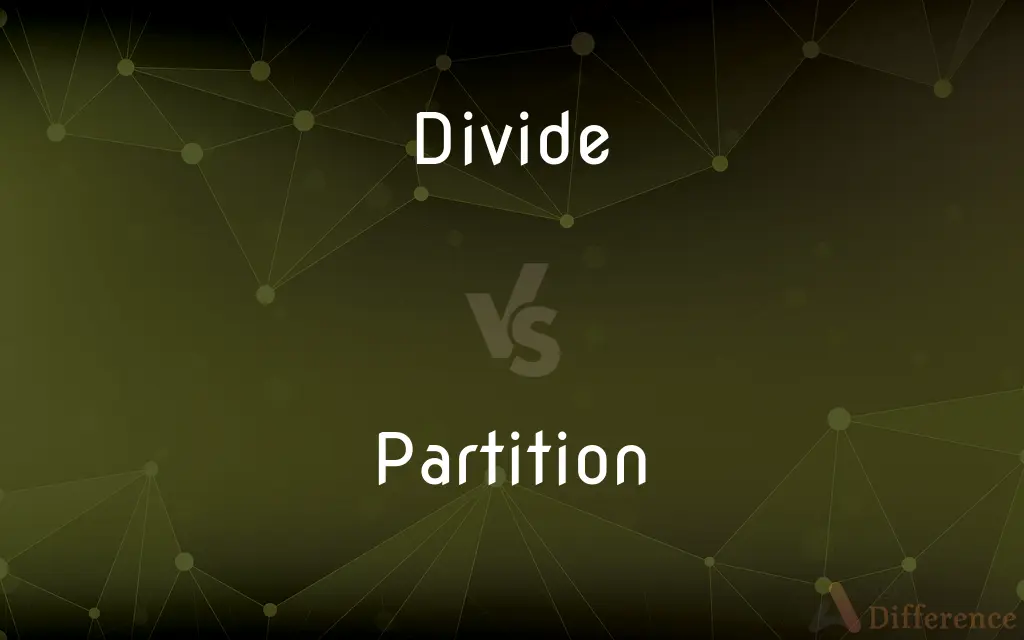 Divide vs. Partition — What's the Difference?