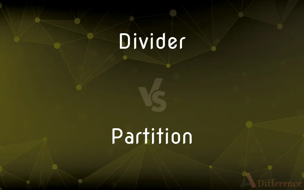 Divider vs. Partition — What's the Difference?