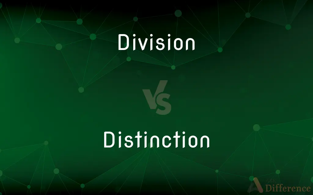 Division vs. Distinction — What's the Difference?