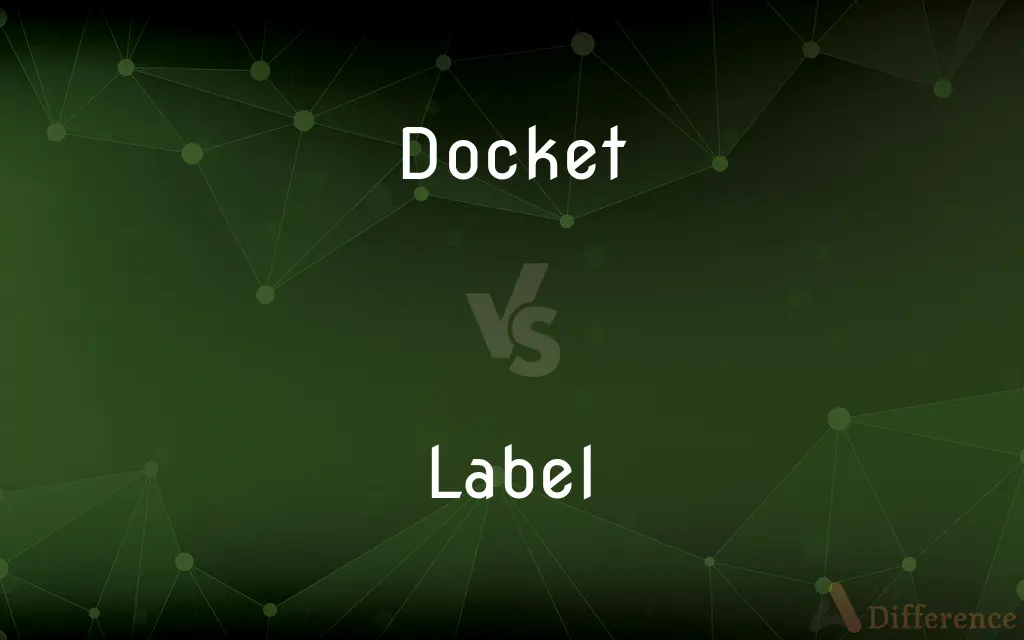 Docket vs. Label — What's the Difference?